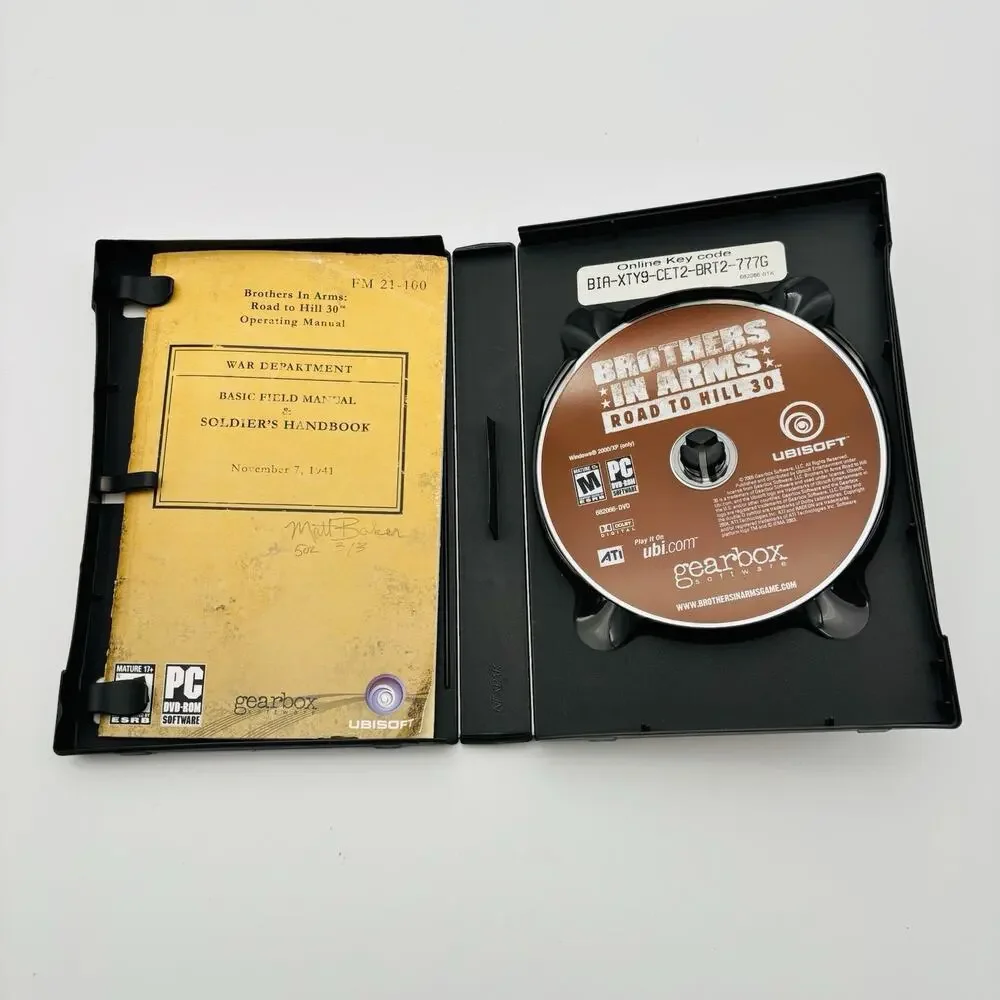 Brothers In Arms Road To Hill 30 Video Game Pc Cd-ROM M-Mature Ubisoft